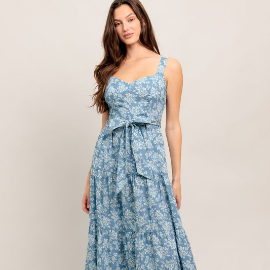 Prairie Bloom Woven Maxi Dress
