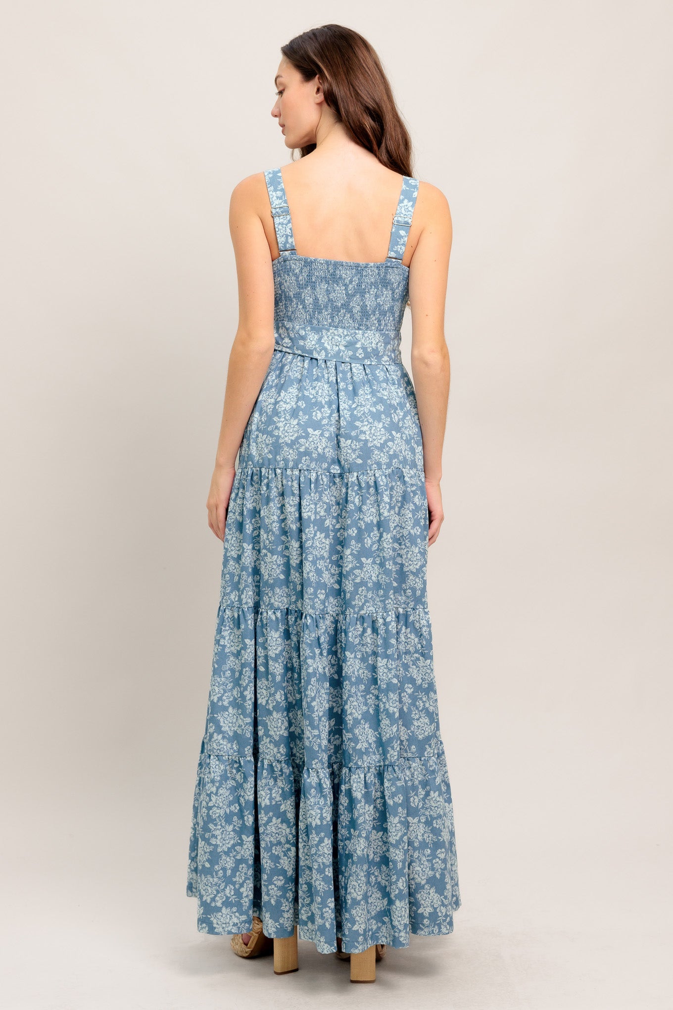 Prairie Bloom Woven Maxi Dress