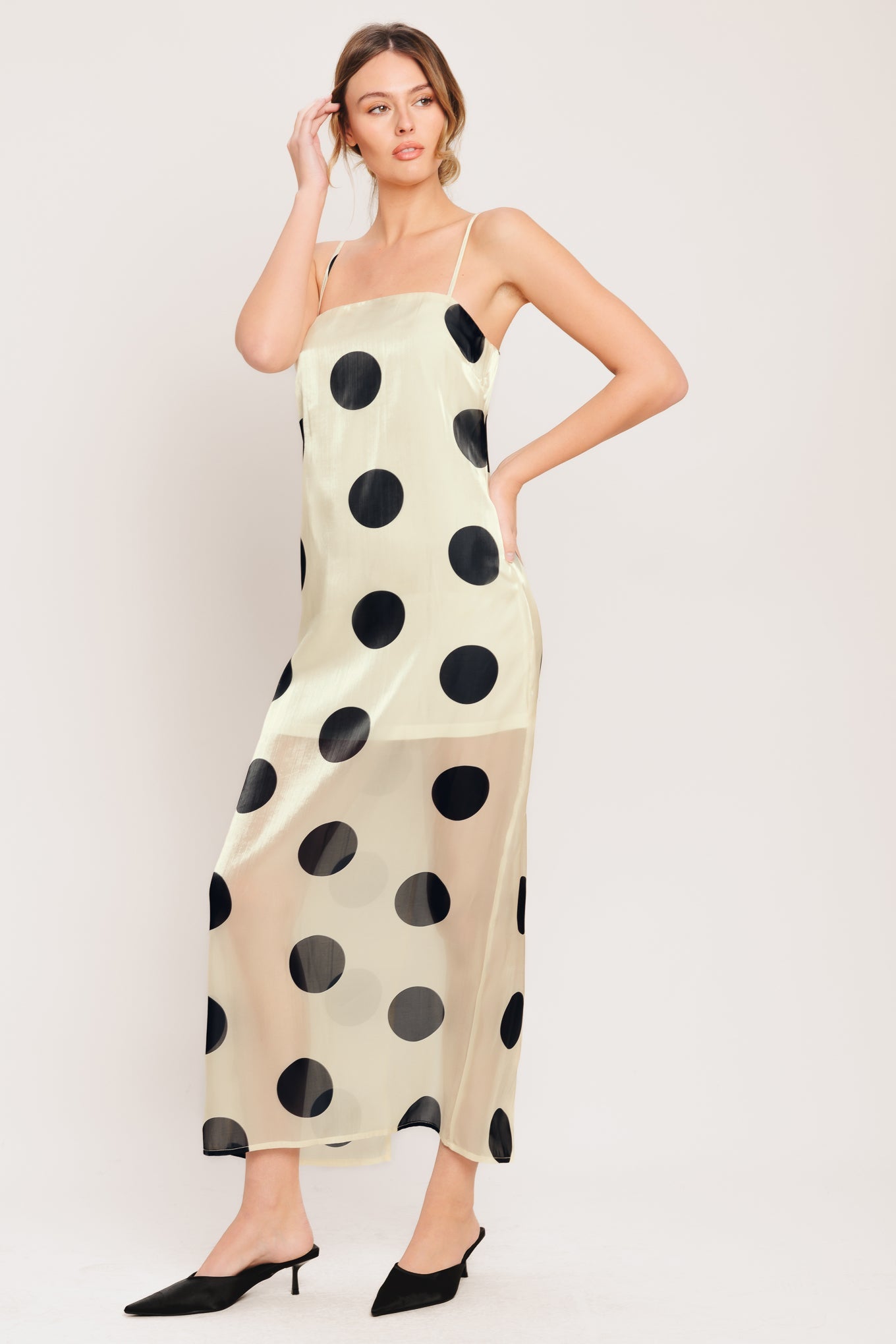 Avant Dot Woven Maxi Dress