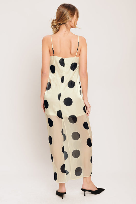 Avant Dot Woven Maxi Dress