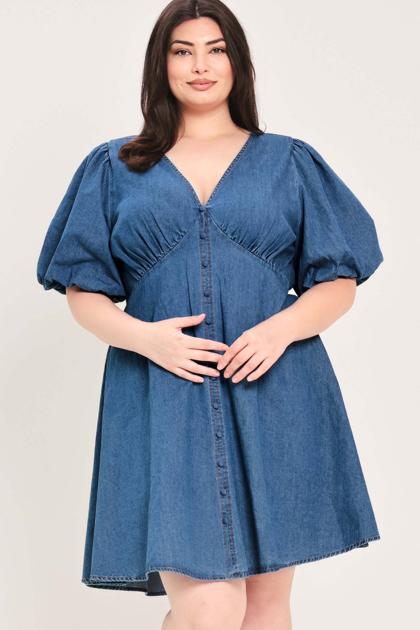 Kaelyn Denim Mini Dress