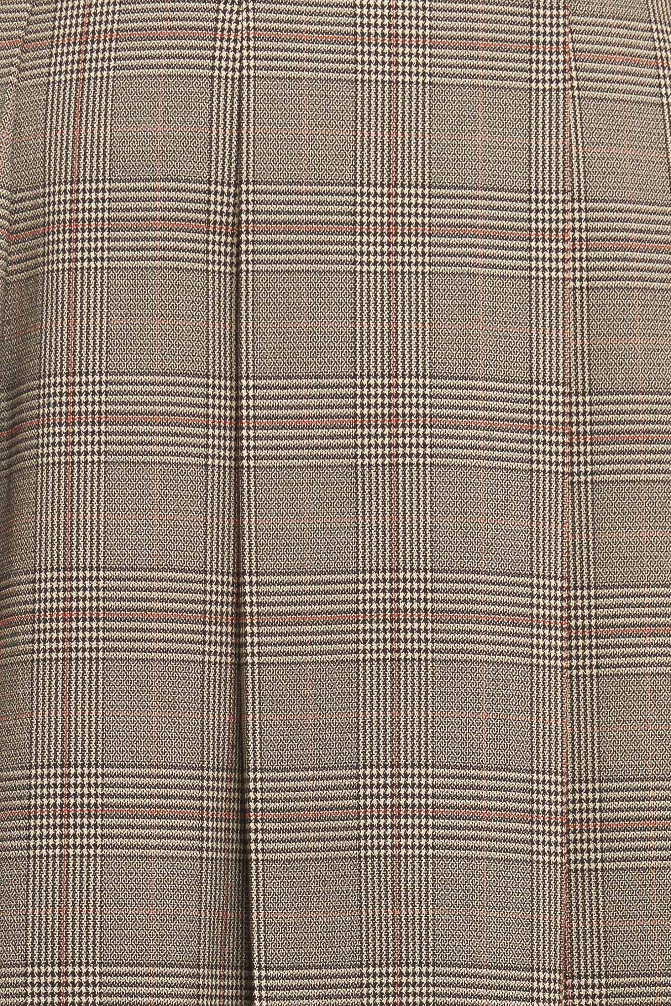 British Plaid Woven Midi Skirt