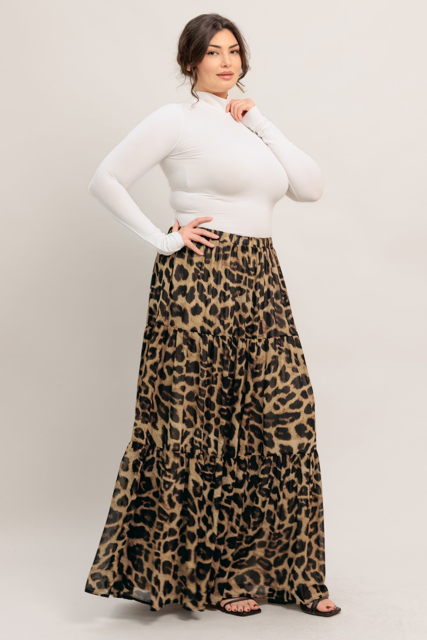 Layla Leopard Maxi Skirt