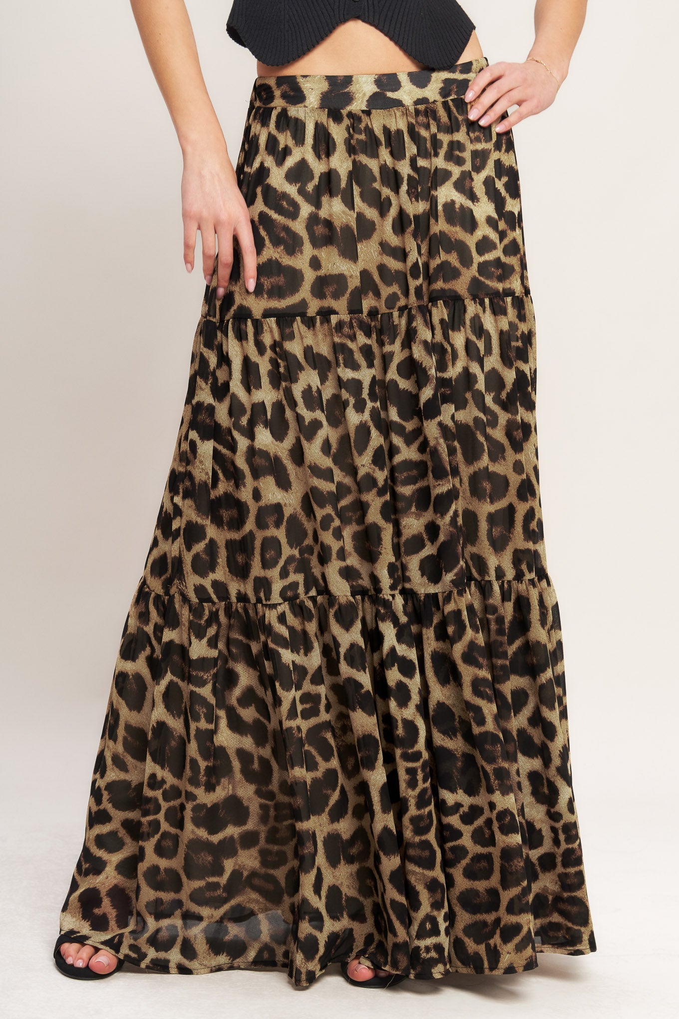 Layla Leopard Maxi Skirt