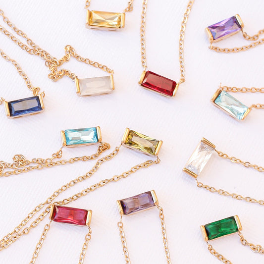 CZ Birthstone Necklace