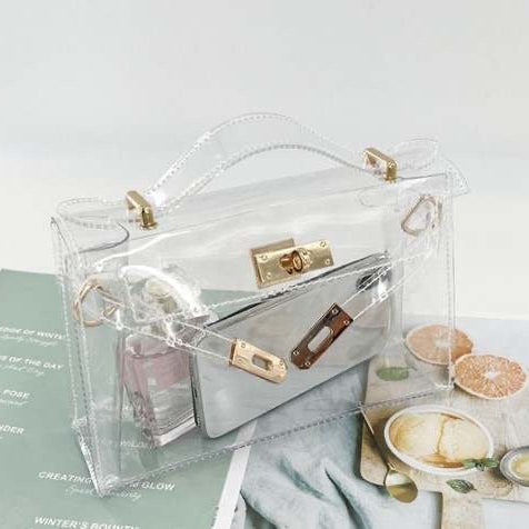 The Mini Andrea Clear Top Handle Bag