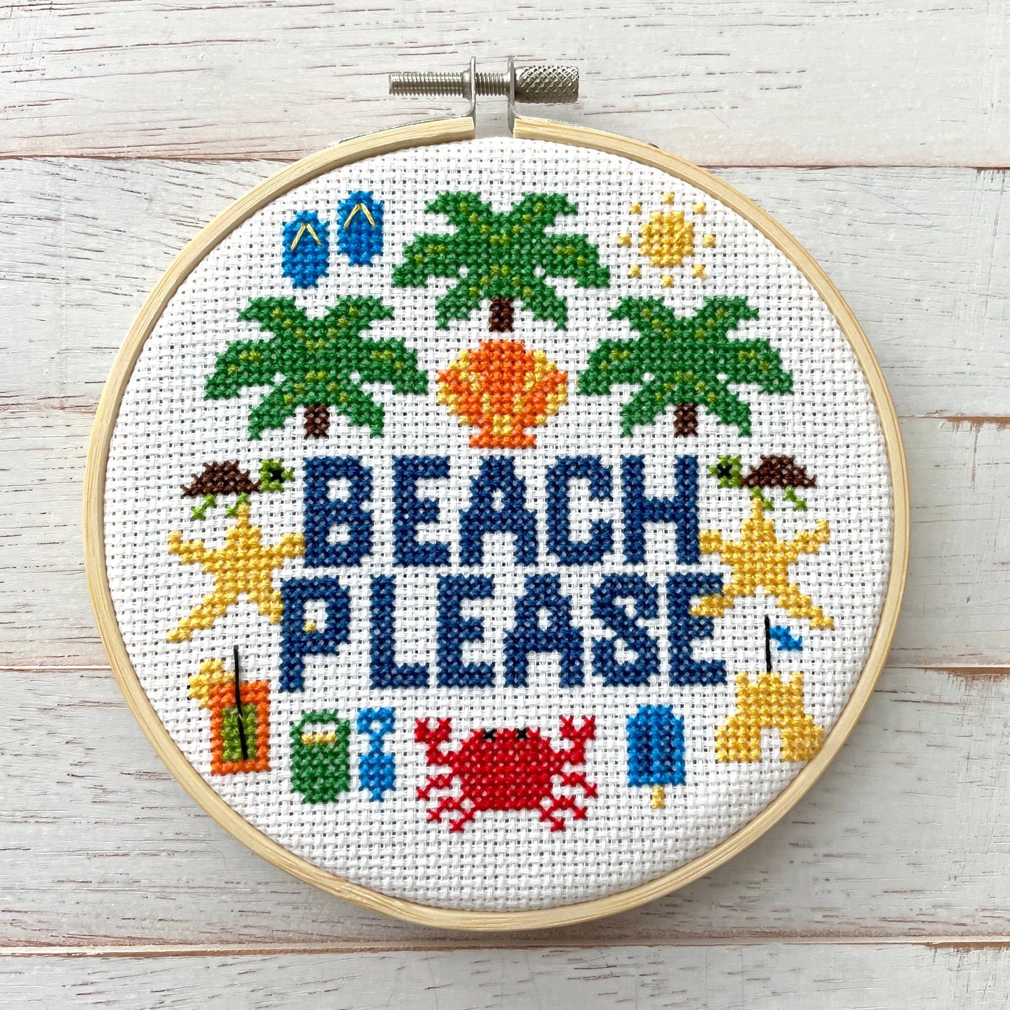 Beach Please Counted Cross Stitch Kit