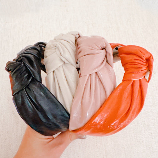 Patent Leather Knotted Headband