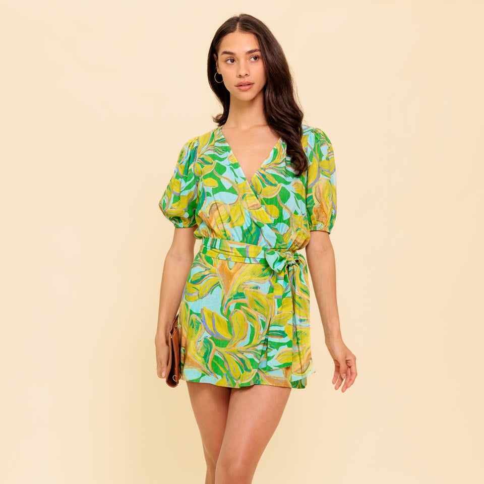 Island Time Woven Romper