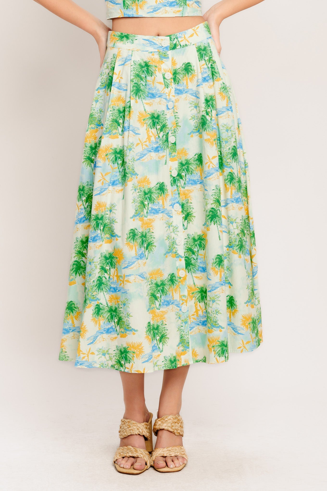 Picture Perfect Woven Top & Skirt Set