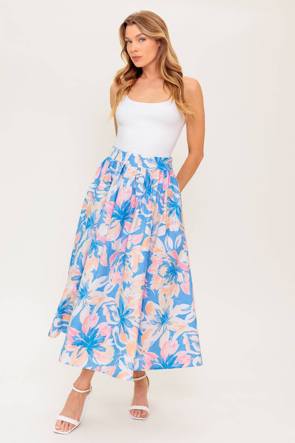 Golden Hour Woven Top & Skirt Set