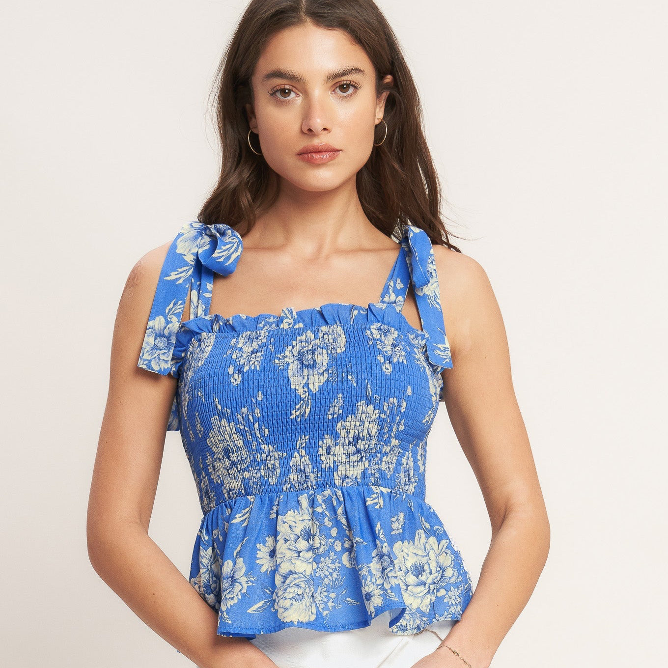 Romantic Blue Woven Top