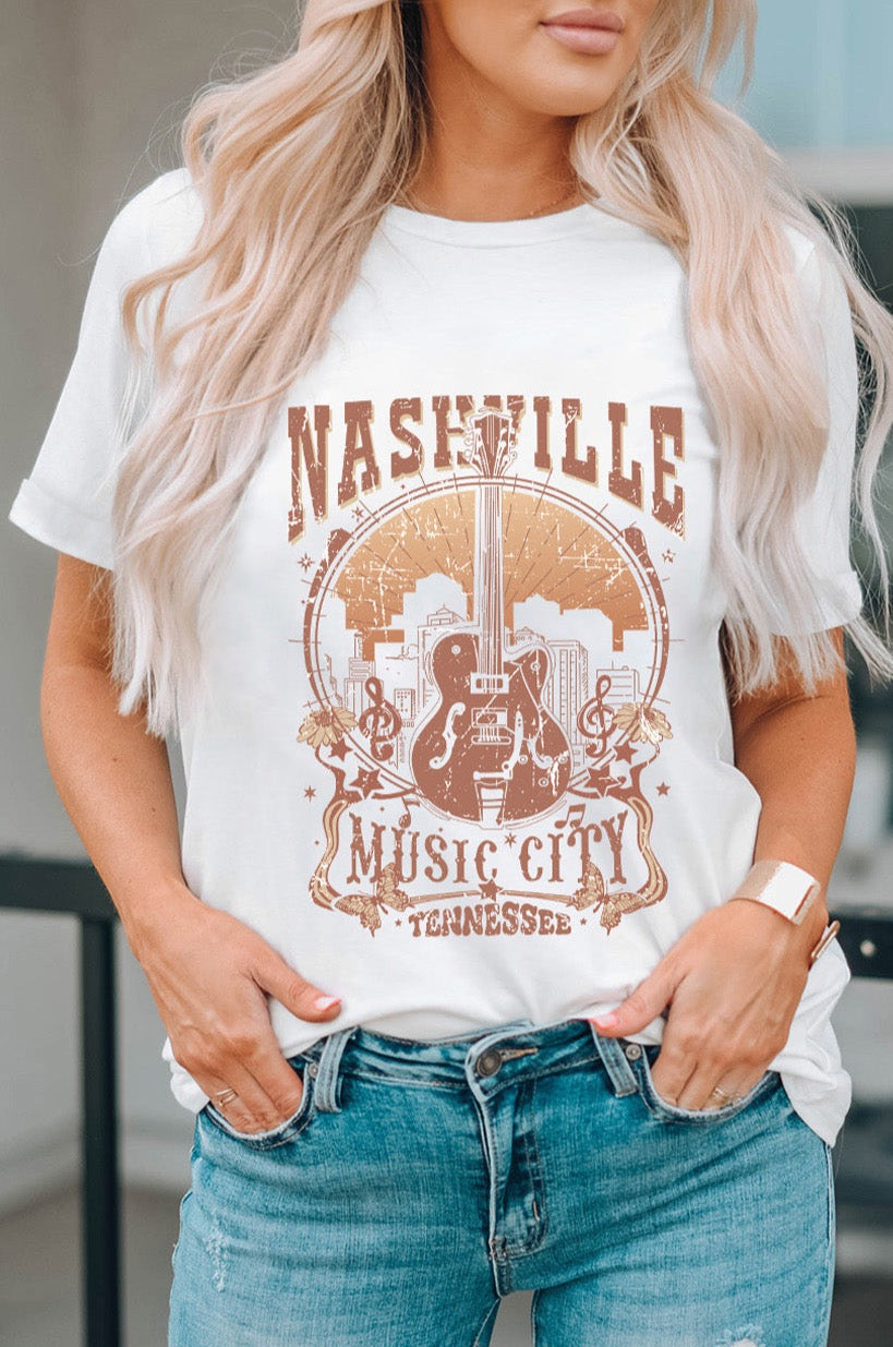 Nashville Music City Graphic Tee