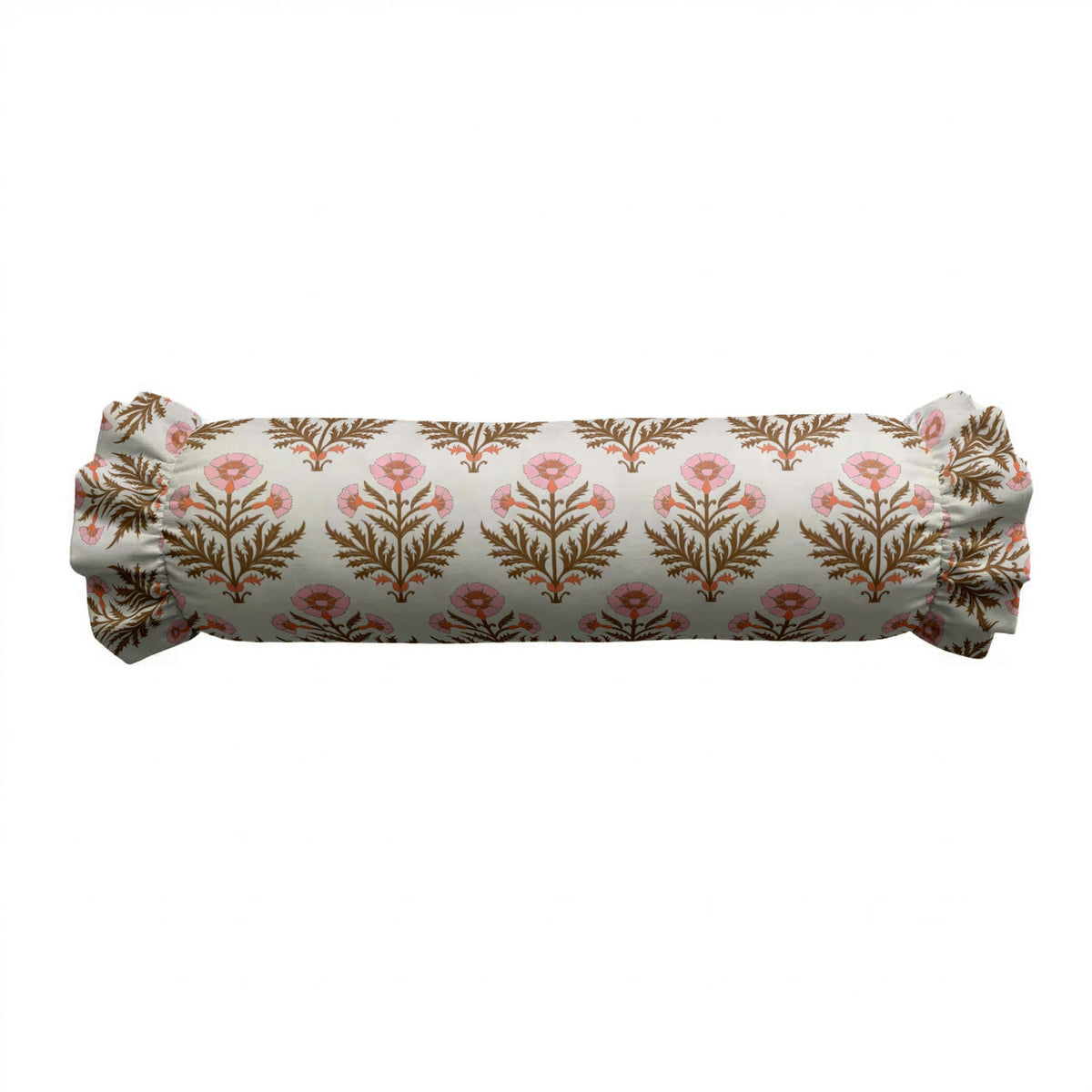 Dandelion Ruffled Bolster Pillow | Ruffled Decor Pillow