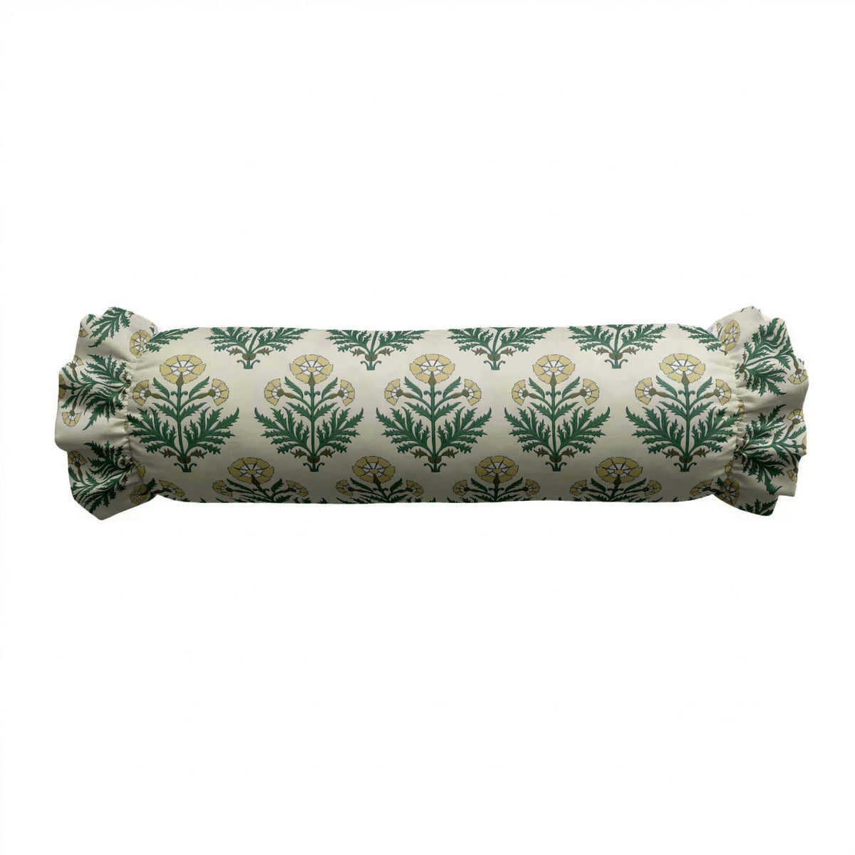 Dandelion Ruffled Bolster Pillow | Ruffled Decor Pillow