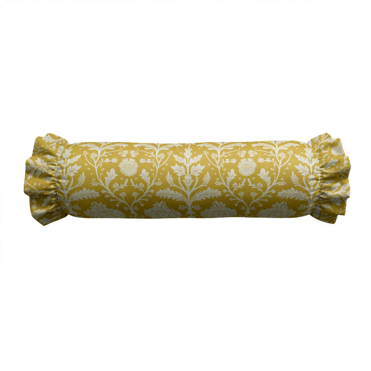 Delia Ruffled Bolster Pillow | Ruffled Decor Pillow