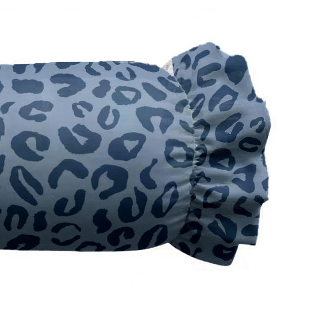 Leopard Spots Ruffled Bolster Pillow | Ruffled Decor Pillow