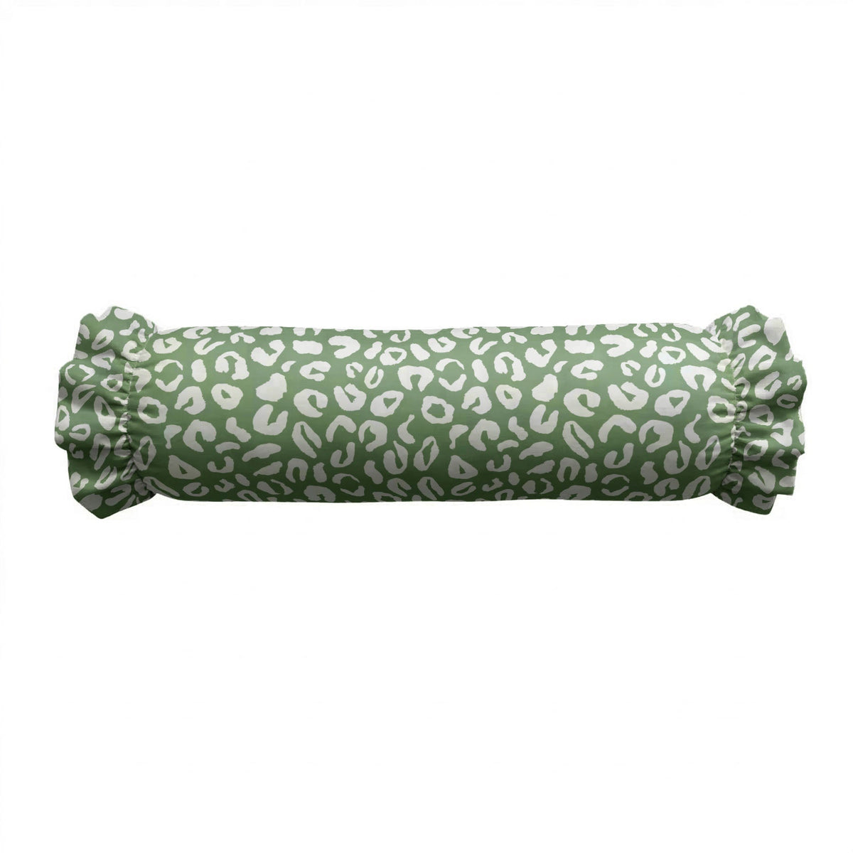 Leopard Spots Ruffled Bolster Pillow | Ruffled Decor Pillow