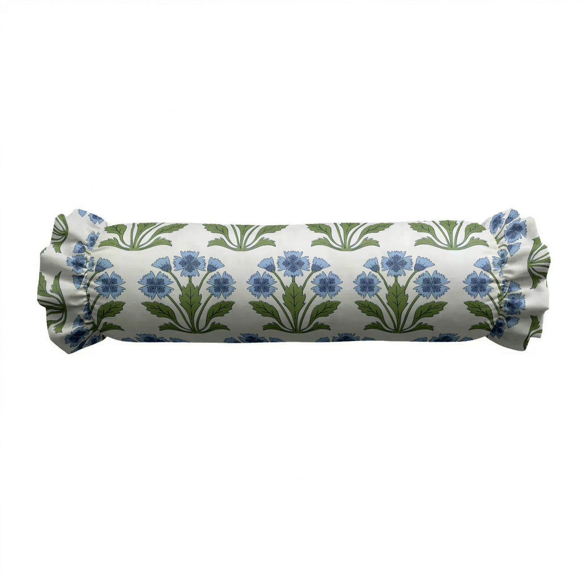Dianthus Ruffled Bolster Pillow | Ruffled Decor Pillow