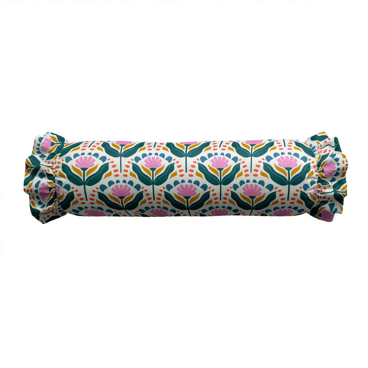 Piper Ruffled Bolster Pillow | Ruffled Decor Pillow