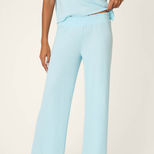 Weekend Waffles Crystal Blue Cropped Pajama Pants