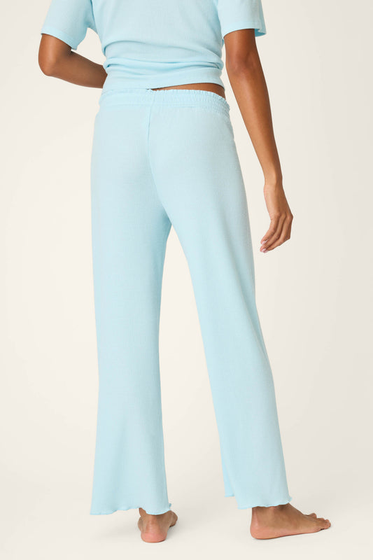 Weekend Waffles Crystal Blue Cropped Pajama Pants