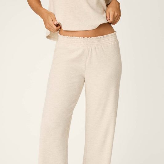 Weekend Waffles Light Oatmeal Cropped Pajama Pants
