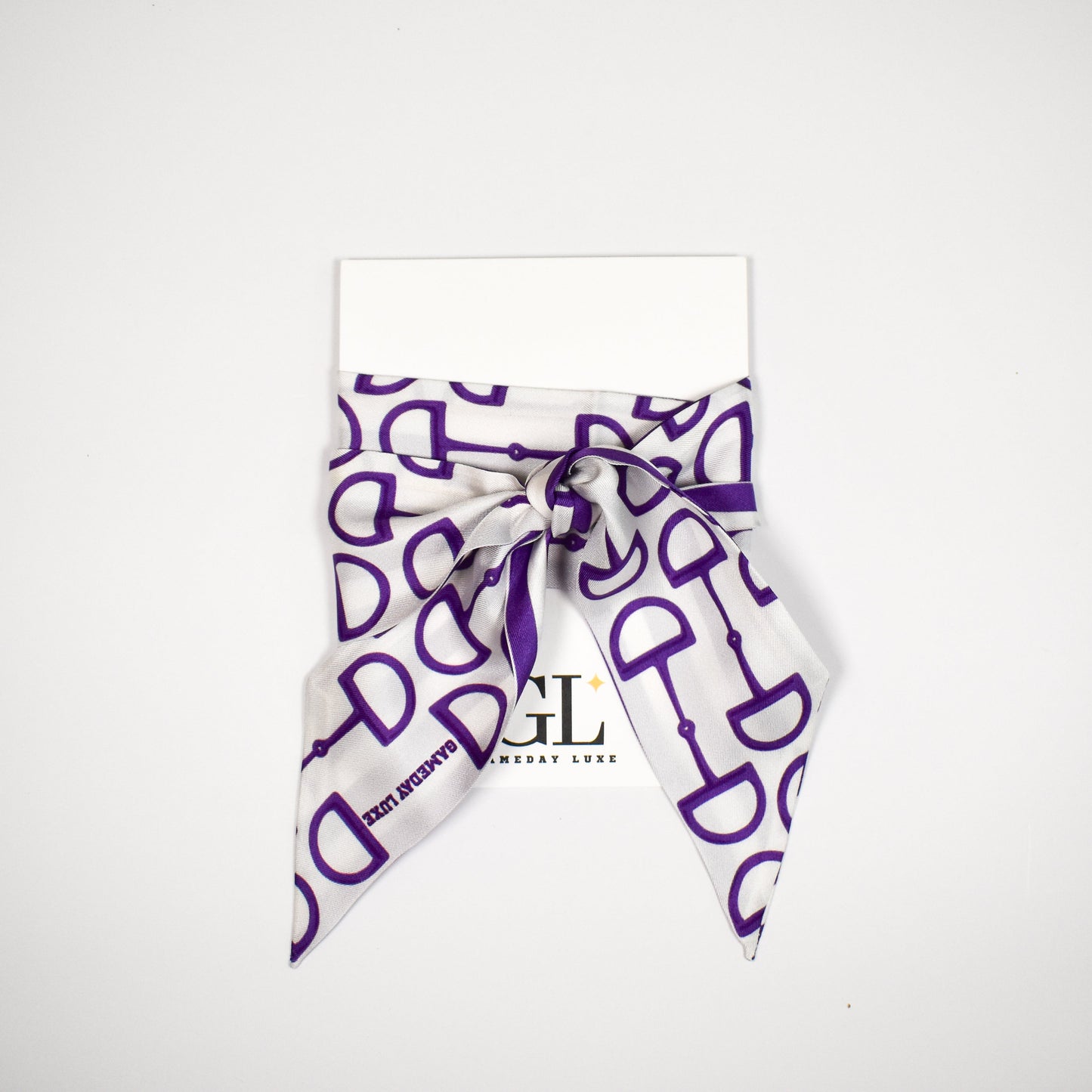The  Gameday Signature Scarf - White and Purple