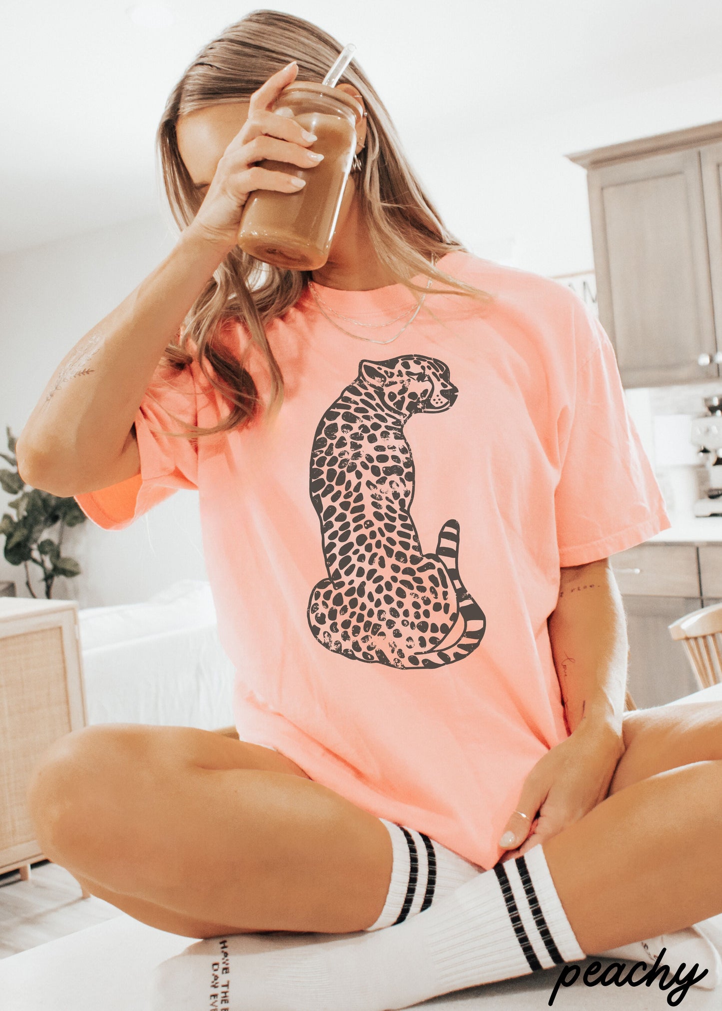 Sitting Cheetah Tee