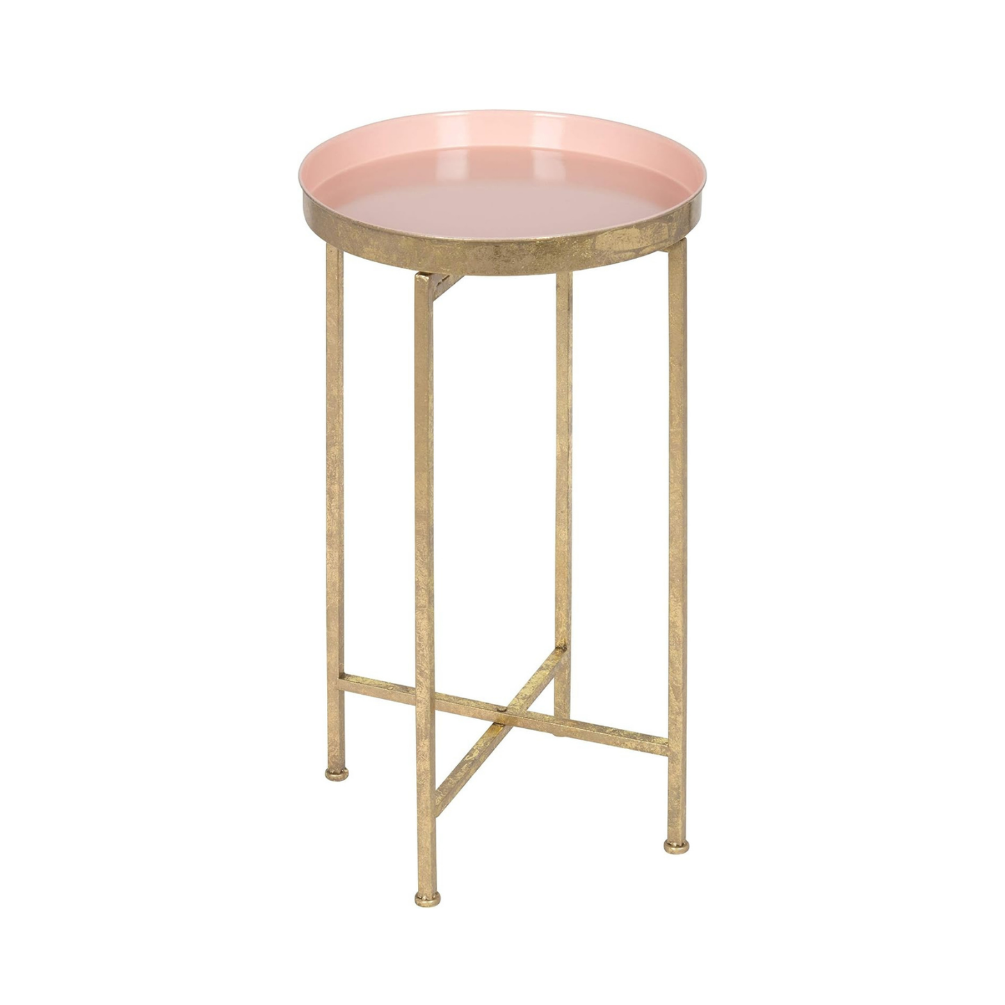 Celia Round Tray Table with Light Pink