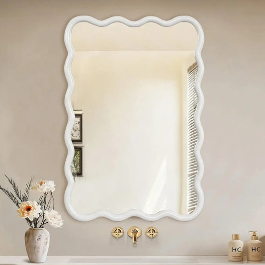 Wavy Solid Wood Wall Mirror – 20" x 30"