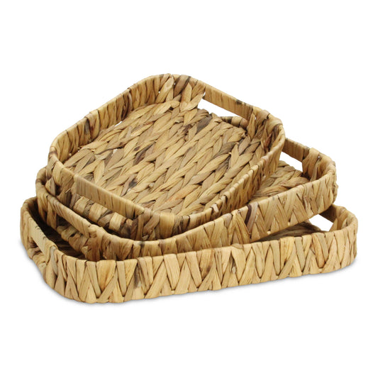 Laelia Hyacinth Woven Curved Baskets (3 Piece Set)