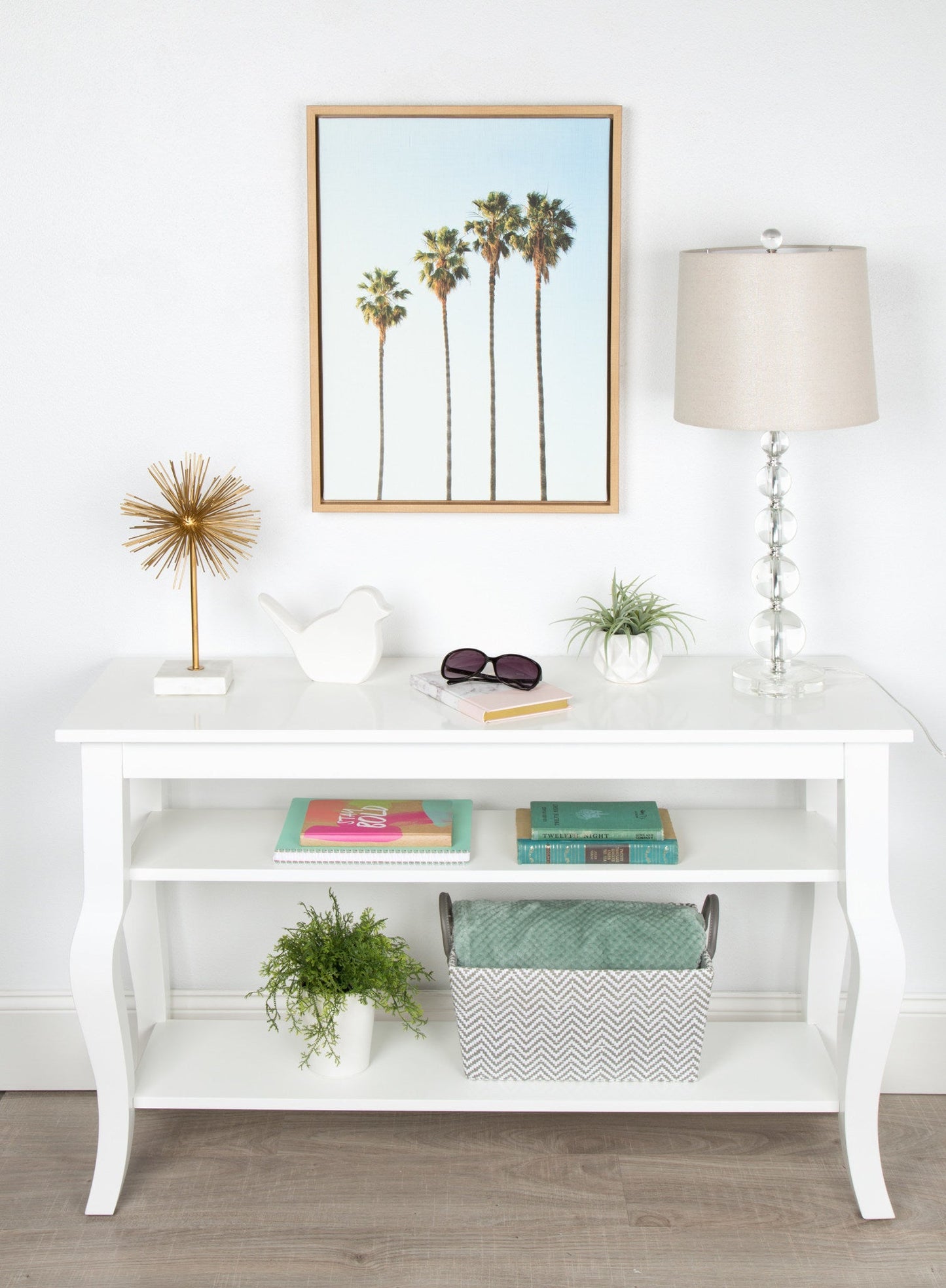 Four Palm Trees Framed Canvas