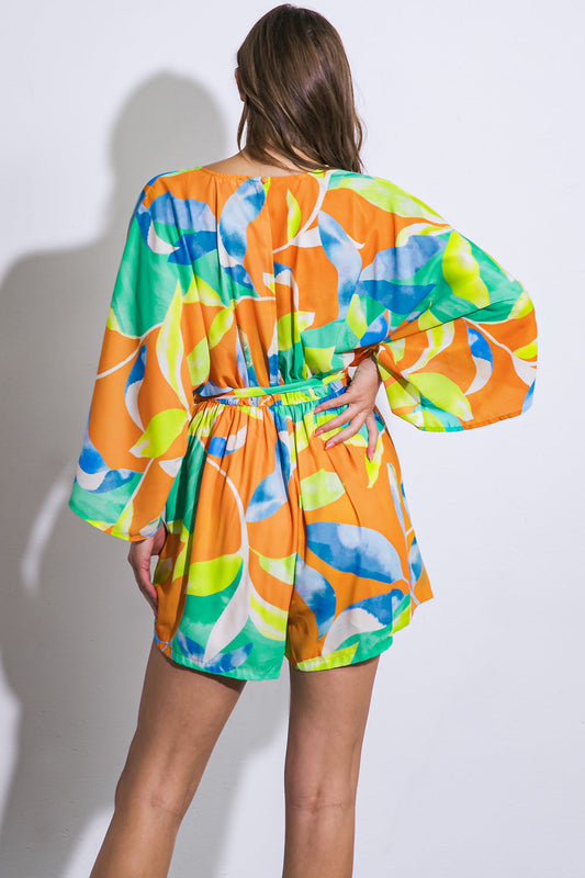 Margot Printed Woven Romper