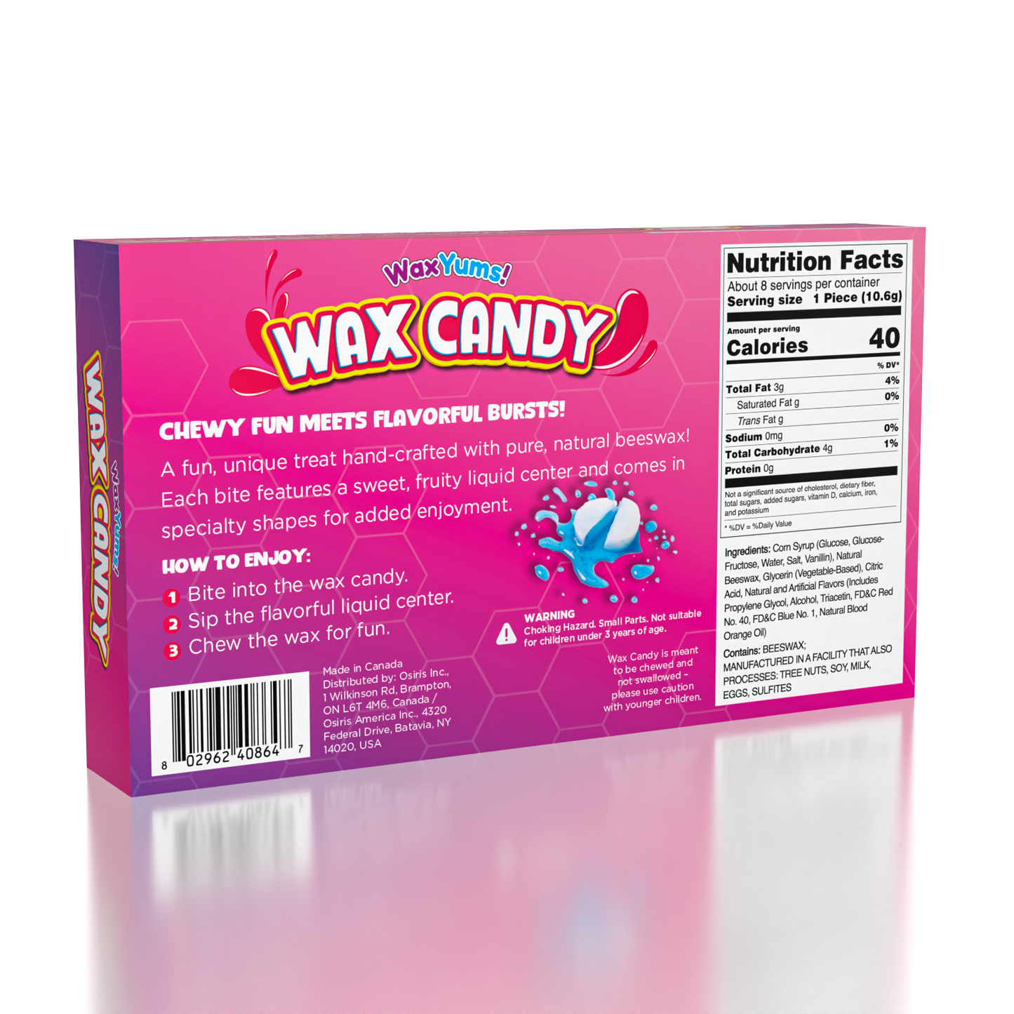 WaxYums!™ – TikTok Viral Wax Candy with Fruity Center