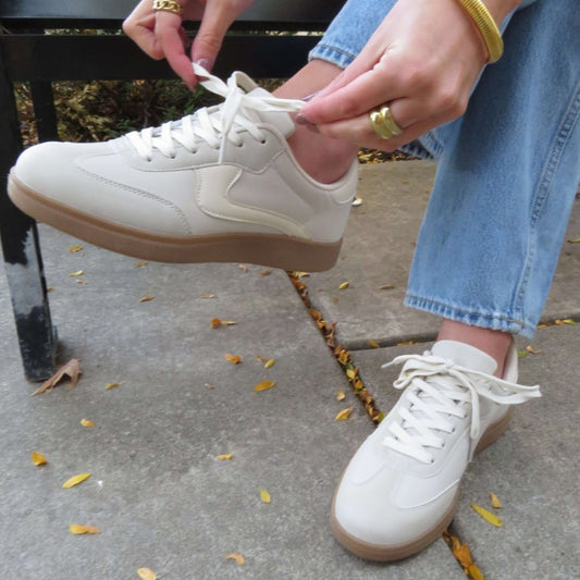 Beige Remus Lace Up Sneakers
