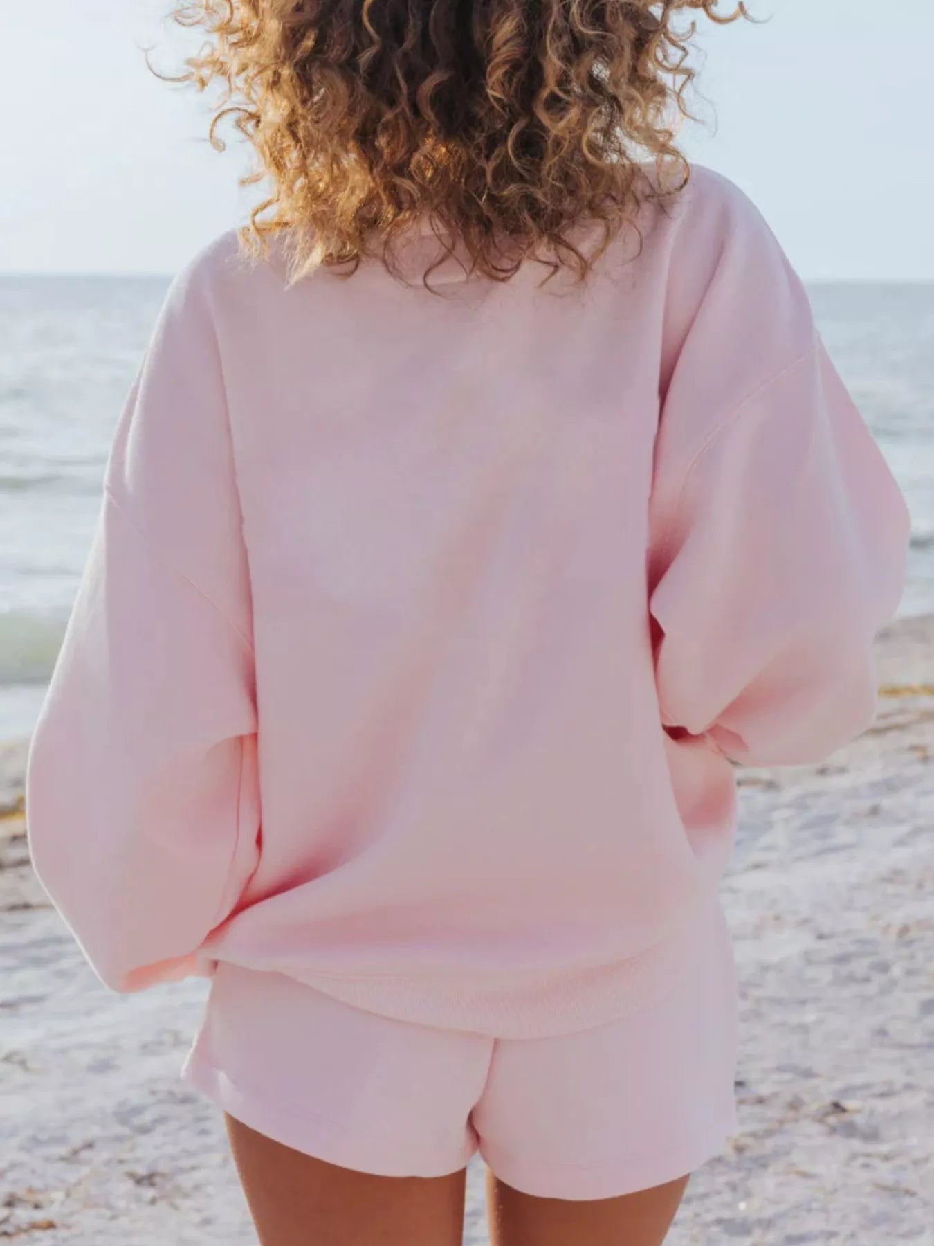 Relaxed Fit Sweatshirt and Shorts Set