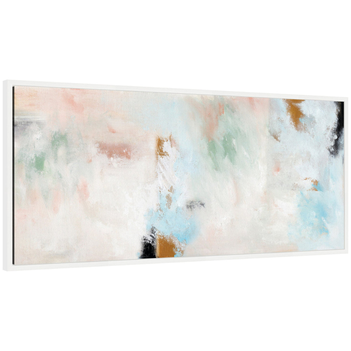 Foggy Ice Forest Framed Canvas Wall Art