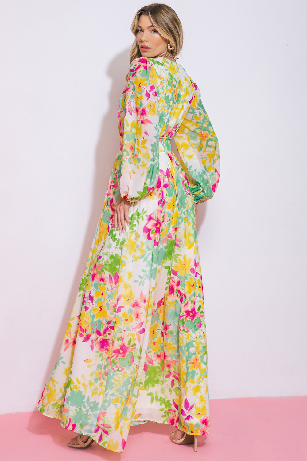 Floral Garden Woven Maxi Dress