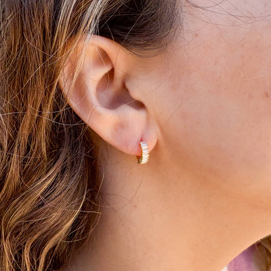 Champagne Toast Huggie Earrings