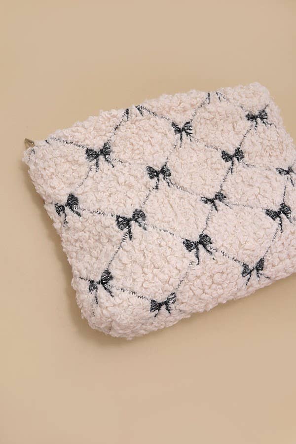 Soft Lamb Wool Cosmetic Pouch
