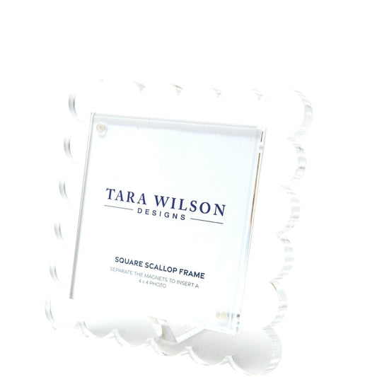 Clear Acrylic Square Scallop Frame