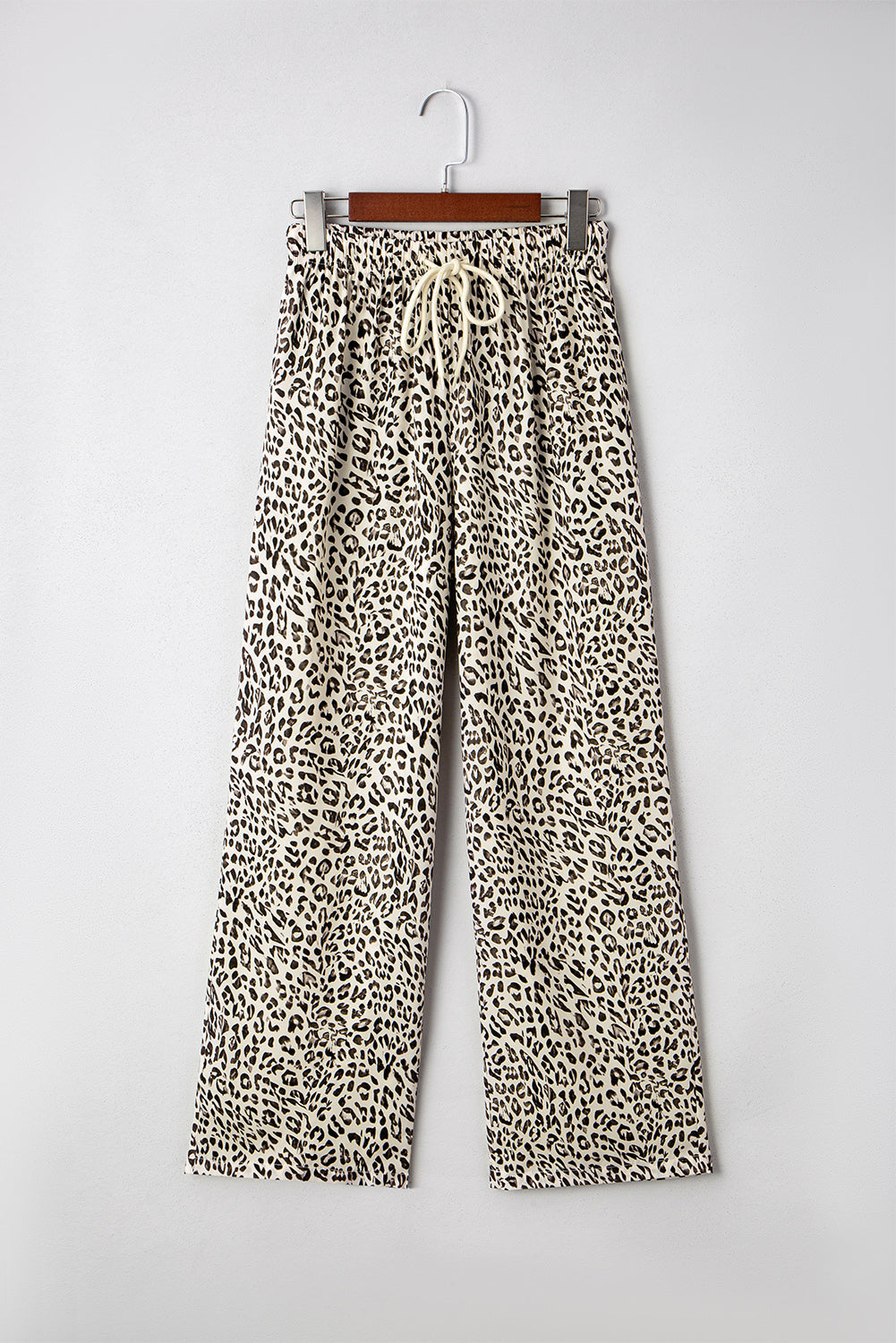 Mabel Leopard Drawstring Elastic Waistband Loose Pants