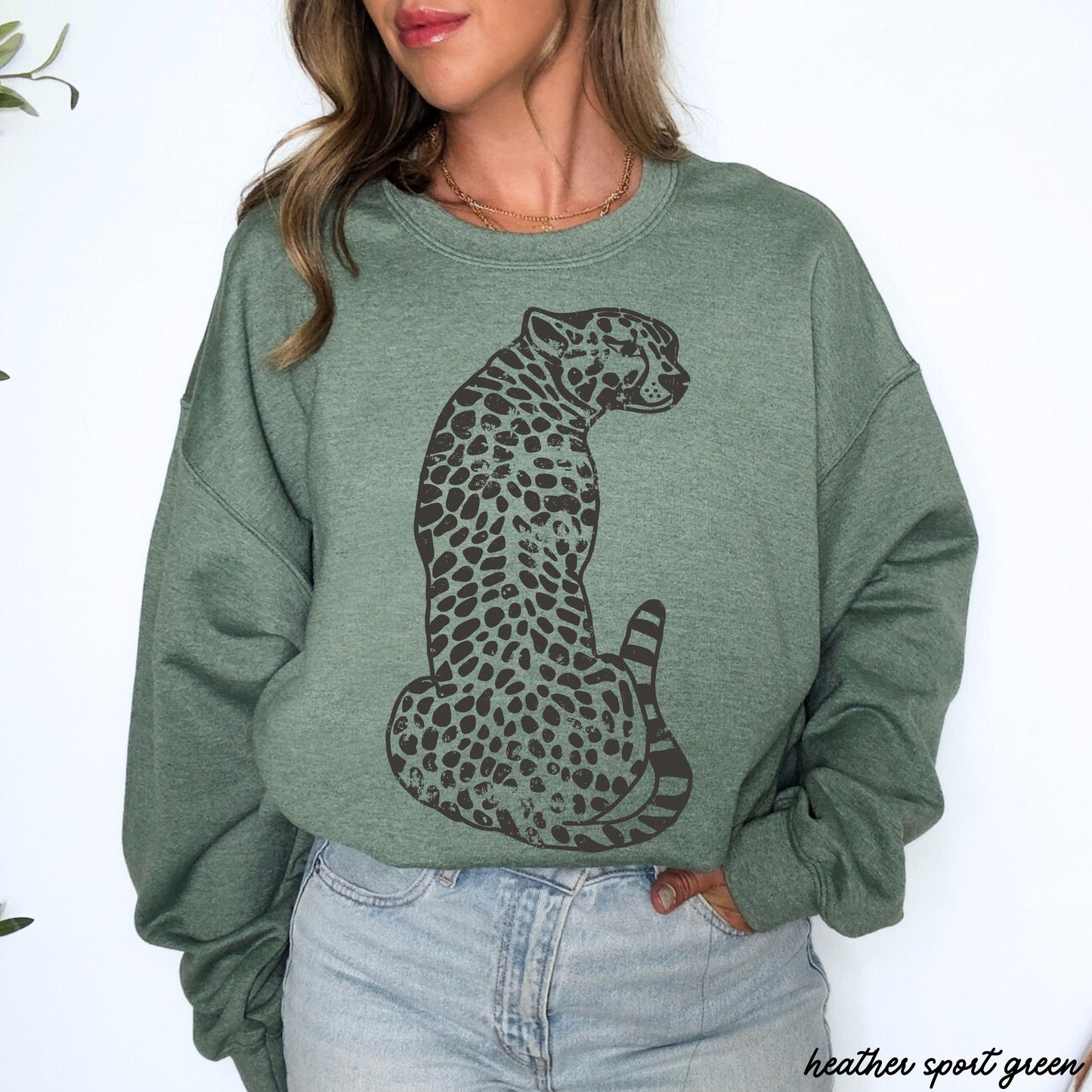 Sitting Cheetah Sweatshirt