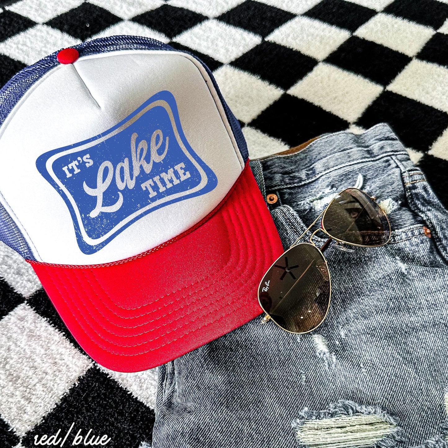 It's Lake Time Trucker Hat