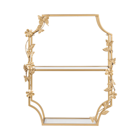 Gold Rosella Floral Tiered Shelf