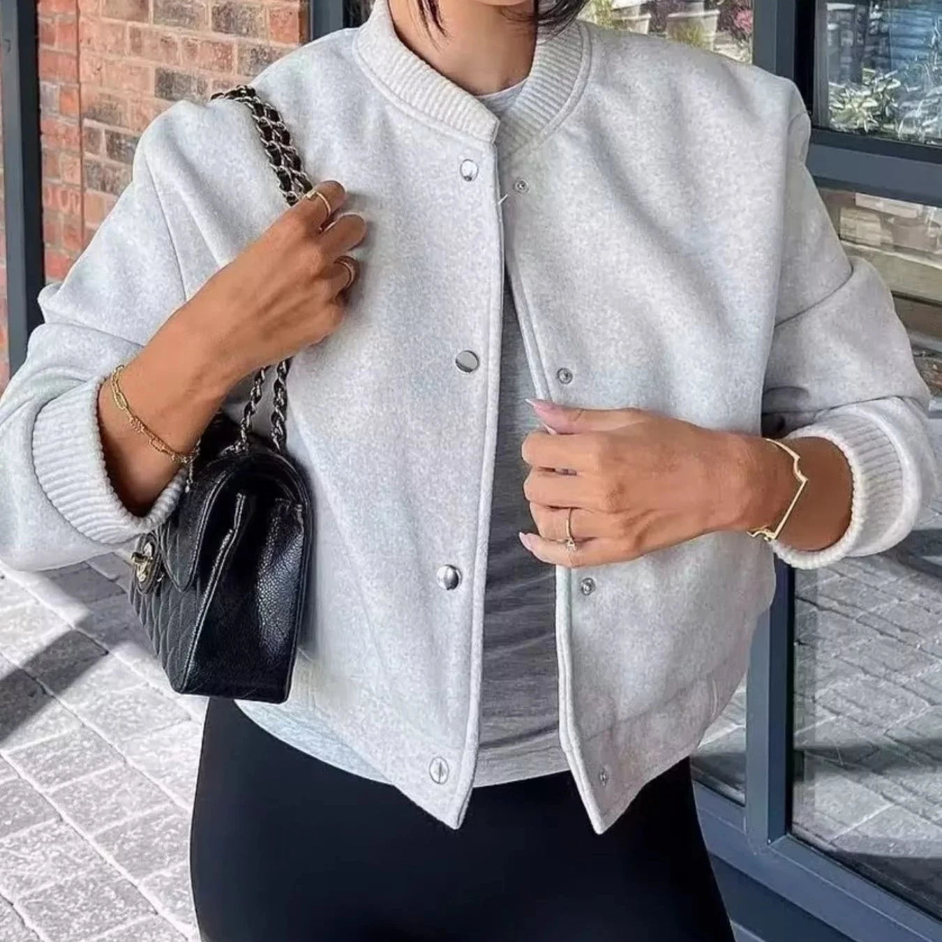 Snap Down Cropped Jacket