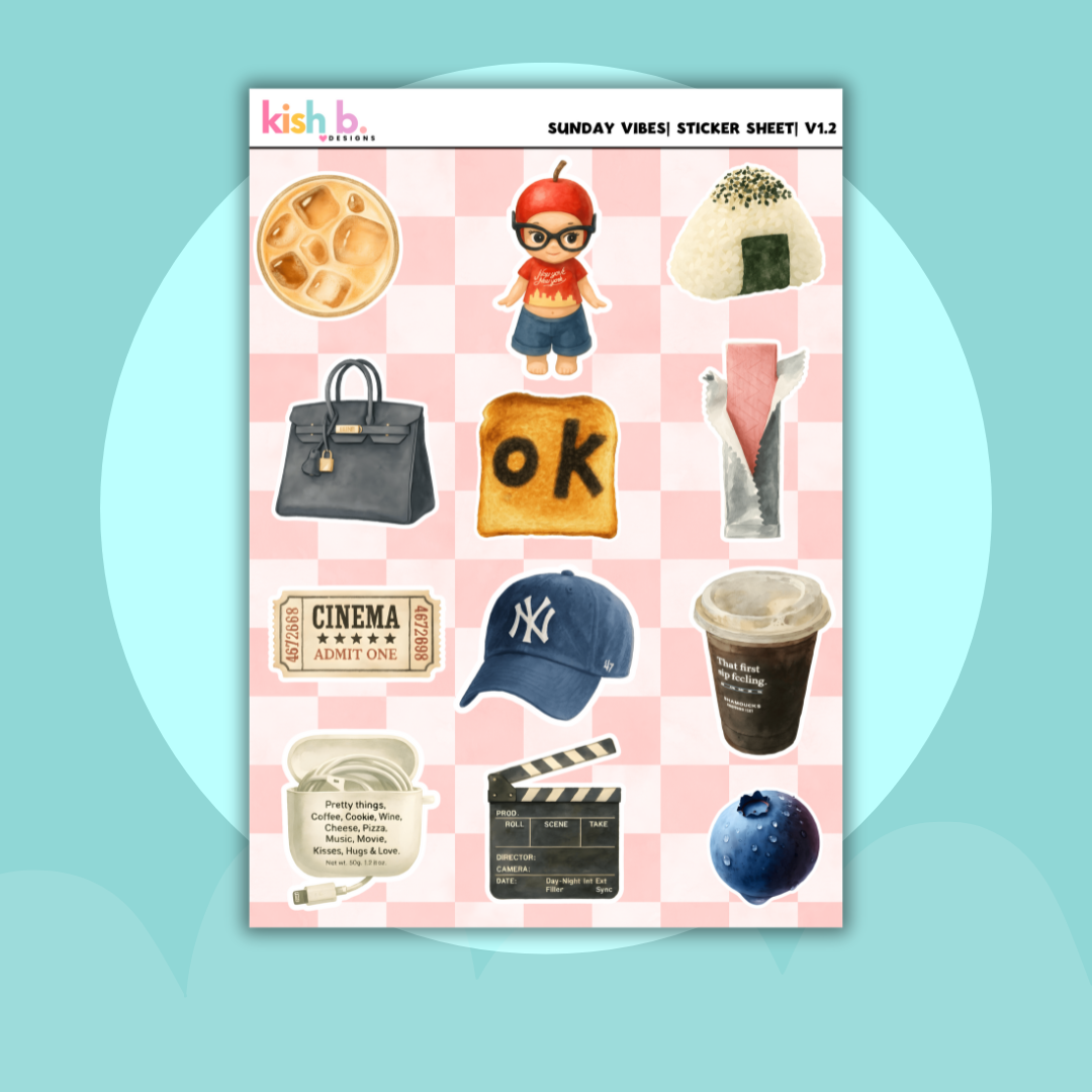 Sunday Vibes Sticker Sheet