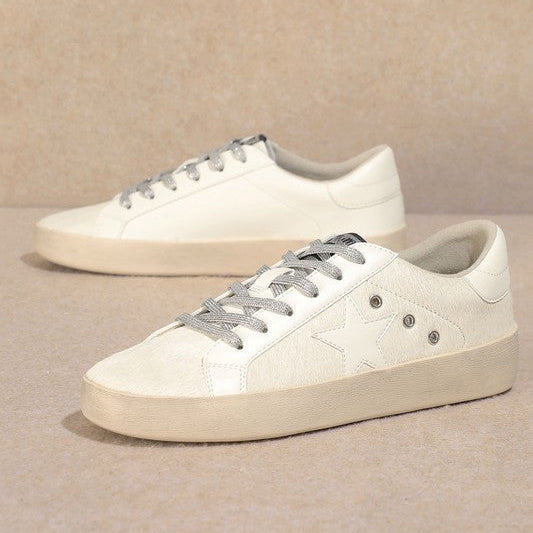 Lace Up Star Sneakers