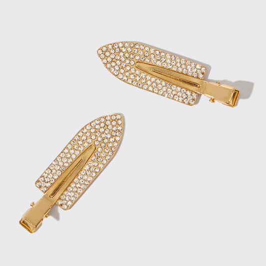 Holiday Glam Creaseless Clips 2pc Set - Rhinestone